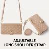 Crossbody Wallet Case for Oppo Find X5, Beige view 4