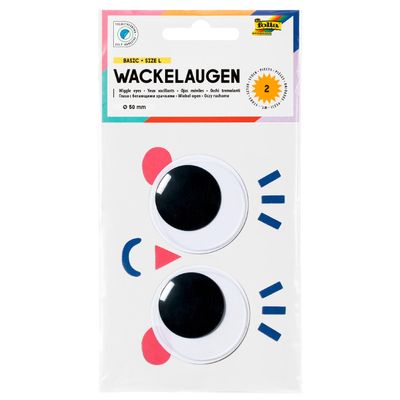 Self-Adhesive Wiggle Eyes (Size L, 50mm, 2 pcs)