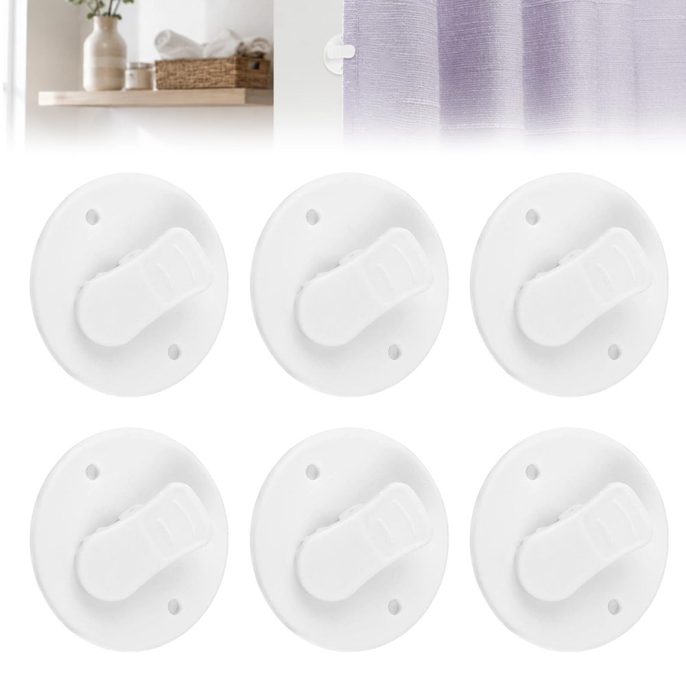 6 Pcs Shower Curtain Clips