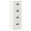 Teenpull Filing Cabinet, White, 45.5 x 42 x 139 cm, Cold-Rolled Steel, 4 Drawers and Pull-Out Shelves view 1