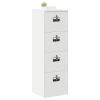 Teenpull Filing Cabinet, White, 45.5 x 42 x 139 cm, Cold-Rolled Steel, 4 Drawers and Pull-Out Shelves view 2
