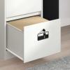 Teenpull Filing Cabinet, White, 45.5 x 42 x 139 cm, Cold-Rolled Steel, 4 Drawers and Pull-Out Shelves view 4