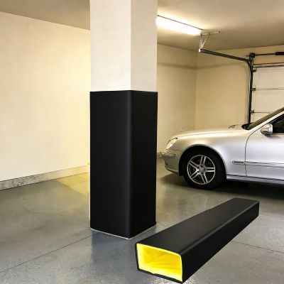 Basketball Pole Padding, Anti-Collision Protection for Garage and Basement Posts, Fits Square Posts, All-Weather Design
