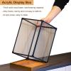 Large Transparent Acrylic Cube with Solid Wood Base, Dustproof Display Case for Toys, Trophies, and Gifts, Easy Assembly view 2