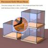 Large Transparent Acrylic Cube with Solid Wood Base, Dustproof Display Case for Toys, Trophies, and Gifts, Easy Assembly view 3