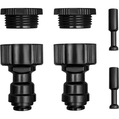 BEAZOOM 8 mm Push-In Tube Fittings for Sprinkler Systems, Matte Black, UV-Resistant, with 2 Faucet Connections