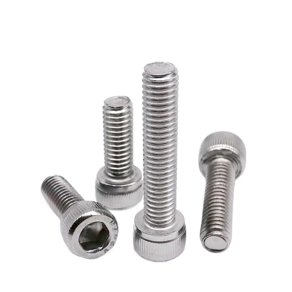 5/10/50 pcs DIN 912 A2-70 304 Stainless Steel Hex Socket Screws M1.4 M1.6 M2 M2.5 M3 M3.5 M4 M5 M6 M8 (45 mm, M2 50 pcs)