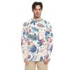 Men's Sun Protection Hoodie Rash Guard, Long Sleeve, UPF 50+, Christmas Pattern, S–XXL view 2
