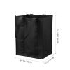 6-Bottle Wine Bag with Compartments, Nonwoven Fabric, Black view 2