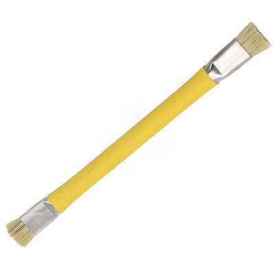 Double-Headed Antistatic Cleaning Brush for Phone, Keyboard, Tablet and PCB Repair, 125 mm, ABS, Yellow/Blue (Yellow)