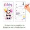 WBdesignz 12-Pack Cute Panda Birthday Invitation Cards view 2