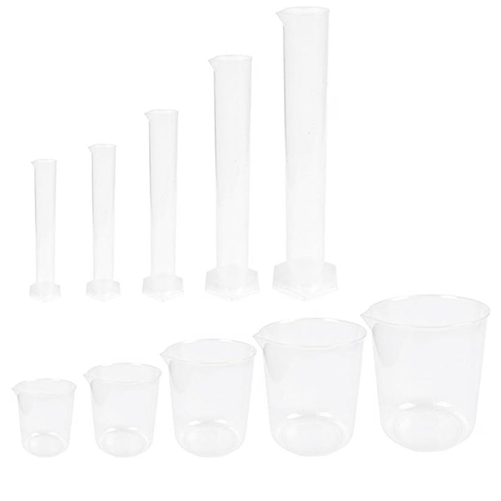 GETAJGHSD Plastic Graduated Cylinder Set with Precise Mixing and Stable Base