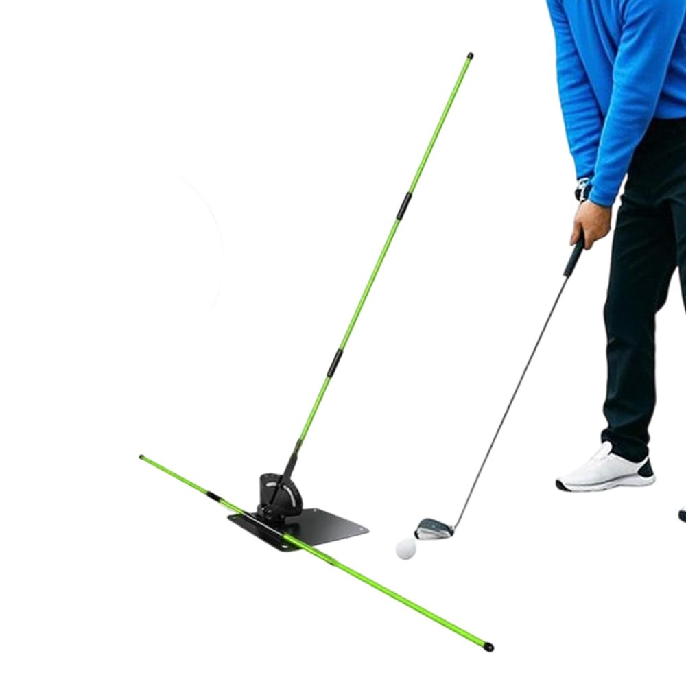 YilinkMart Pro Golf Alignment Stick Holder, Swing Plane & Path Trainer, Green