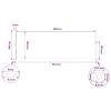vidaXL Retractable Side Awning 160 x 500 cm Polyester Rectangular view 3