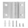 EaseSunny Interlocking Photo Frame Hooks, Z-Clips for Pictures, Robust Aluminum Hangers, 5 cm, Silver, 1 Pair with Screws view 1