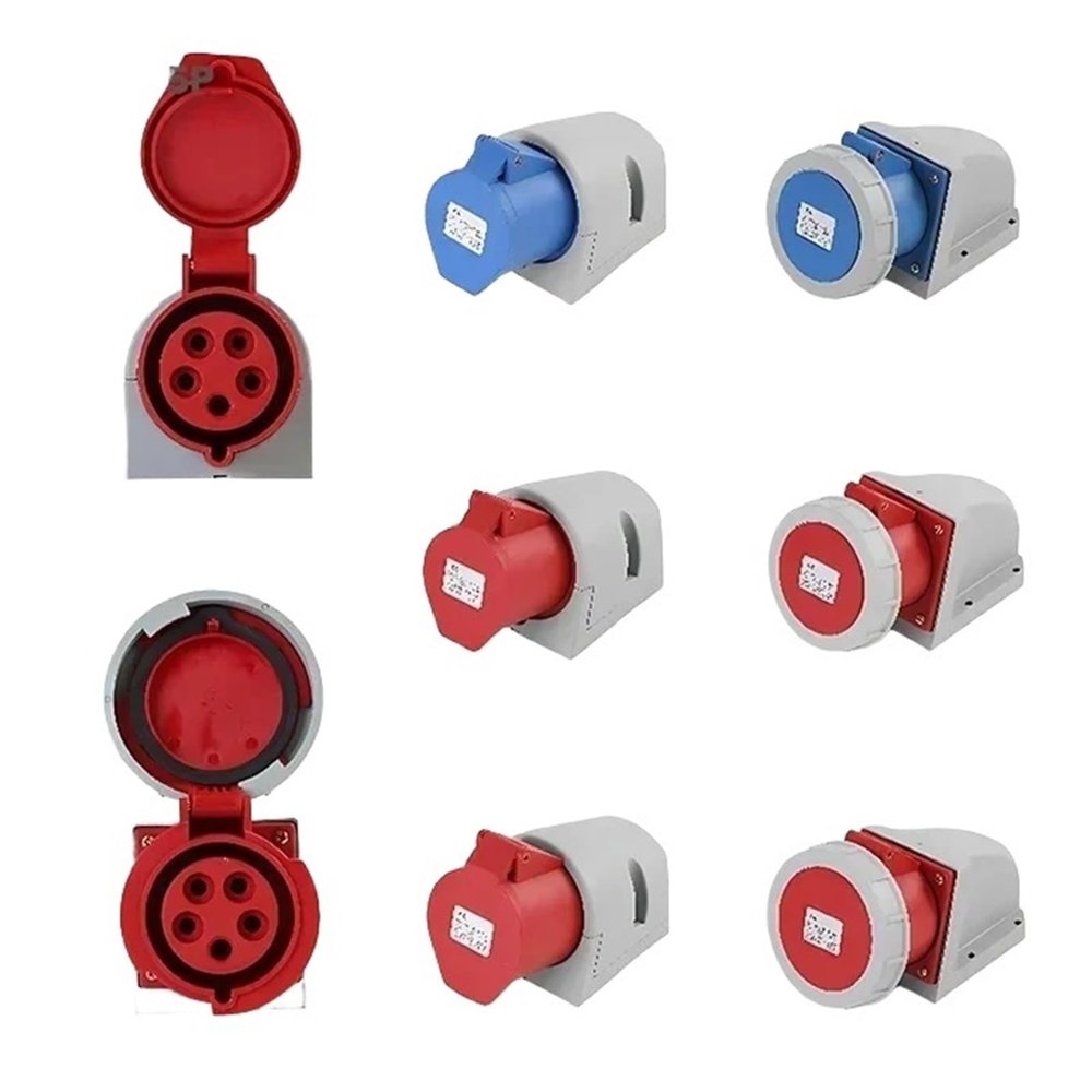 16A Industrial Wall-Mounted Socket, 4-Pin, IP44, 50-Pack