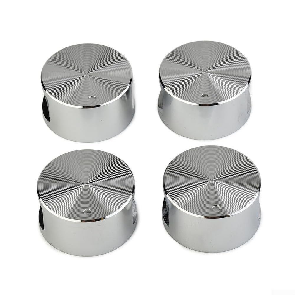 Set of 4 Round Zinc Alloy Knobs for Gas and Electric Stoves