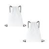 2-Pack Waterproof Oxford Drawstring Bags for Sports & Travel, White, 34 × 43 cm view 1