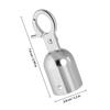 Zerodeko Set of 2 Stainless Steel Rope End Stoppers with Hooks, Weather- and Wear-Resistant, for Barrier Ropes and Railings in Public Facilities view 2
