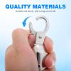 Zerodeko Set of 2 Stainless Steel Rope End Stoppers with Hooks, Weather- and Wear-Resistant, for Barrier Ropes and Railings in Public Facilities view 3