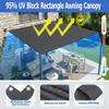 AUWUUA Balcony Privacy Screen 100 x 500 cm, Anthracite, UV Protection and Windbreak with Cable Ties view 3