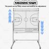 Oiyekntd Double-Sided Rolling Whiteboard for Coaching, Basketball, 120 × 90 cm view 3