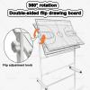 Oiyekntd Double-Sided Rolling Whiteboard for Coaching, Basketball, 120 × 90 cm view 4