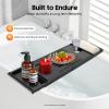 Adjustable Bathtub Caddy, 22.8 cm Wide, 10 kg Capacity, Black view 2