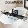 Adjustable Bathtub Caddy, 22.8 cm Wide, 10 kg Capacity, Black view 4