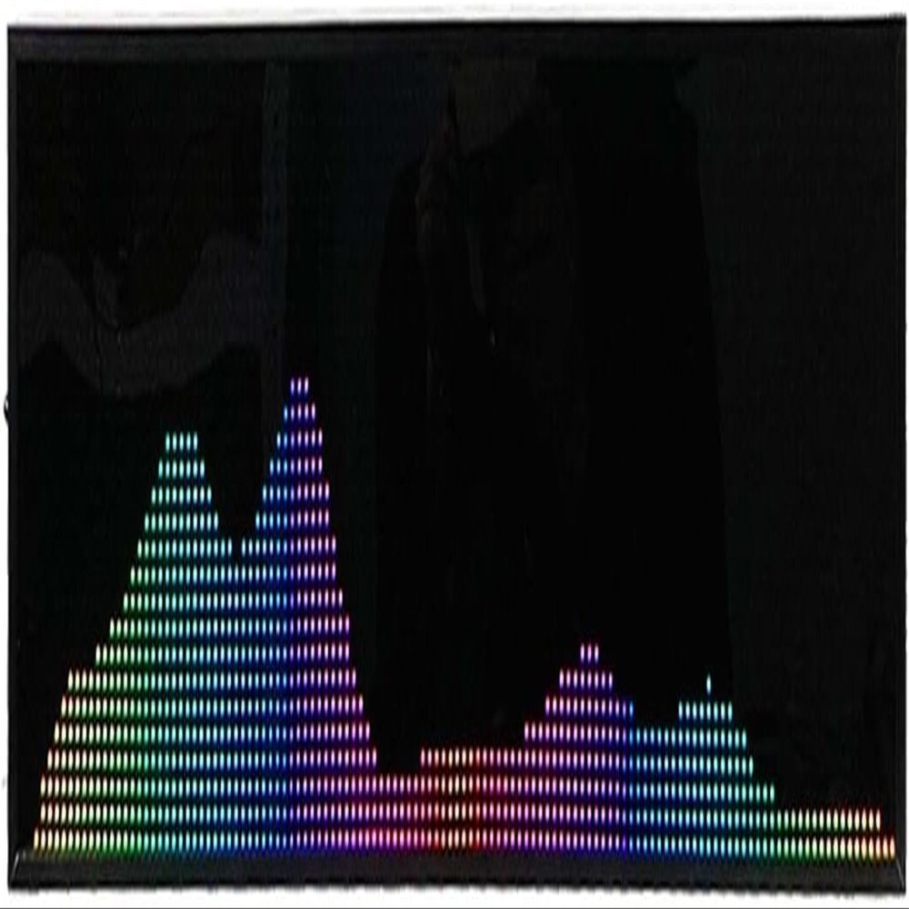 RGB LED Music Analyzer with Digital Clock, Voice and Wired Control, 36 Display Styles, 4 Frequency Ranges