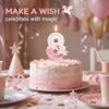 Unicorn Birthday Candle 8 view 2