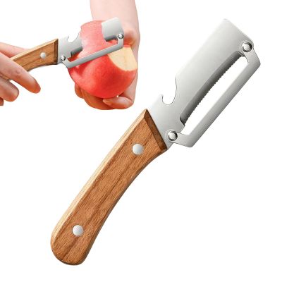2-in-1 Vegetable Peeler with Wooden Handle