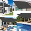 Rectangular Sun Shade Sail 2.4 x 2.8 m, Breathable, Wind-Permeable, Weather-Resistant, Dark Gray view 2