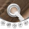 Rectangular Sun Shade Sail 2.4 x 2.8 m, Breathable, Wind-Permeable, Weather-Resistant, Dark Gray view 3