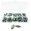 SIRLOMU Fishing Sinker Set, 50 Pieces - Split Shot Sinkers in 10 Sizes for Trout Fishing view 1