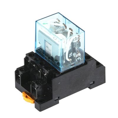 GJZIFGFWQ HH64P LY4 Electromagnetic Relay, DC12V/DC24V/DC110V/DC220V Coil, 14-Pin 4PDT, Green LED
