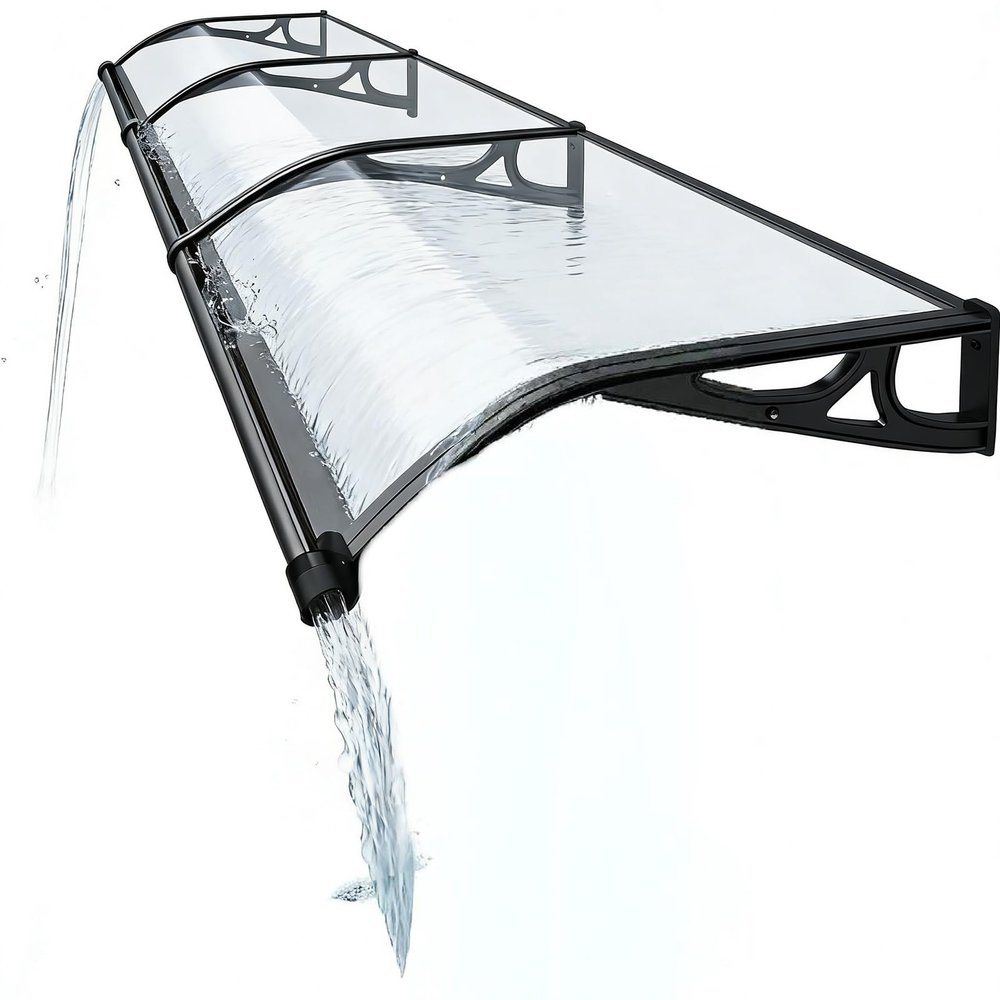 WXPGFEQ Aluminum Door Awning with Polycarbonate Roof