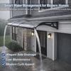 WXPGFEQ Aluminum Door Awning with Polycarbonate Roof view 3