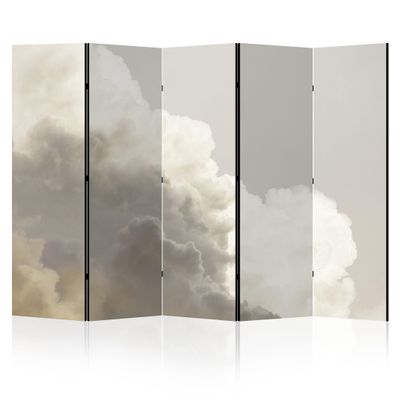 LUMASOUL Folding Room Divider, Single-Sided Print, 225 x 172 cm, Natural