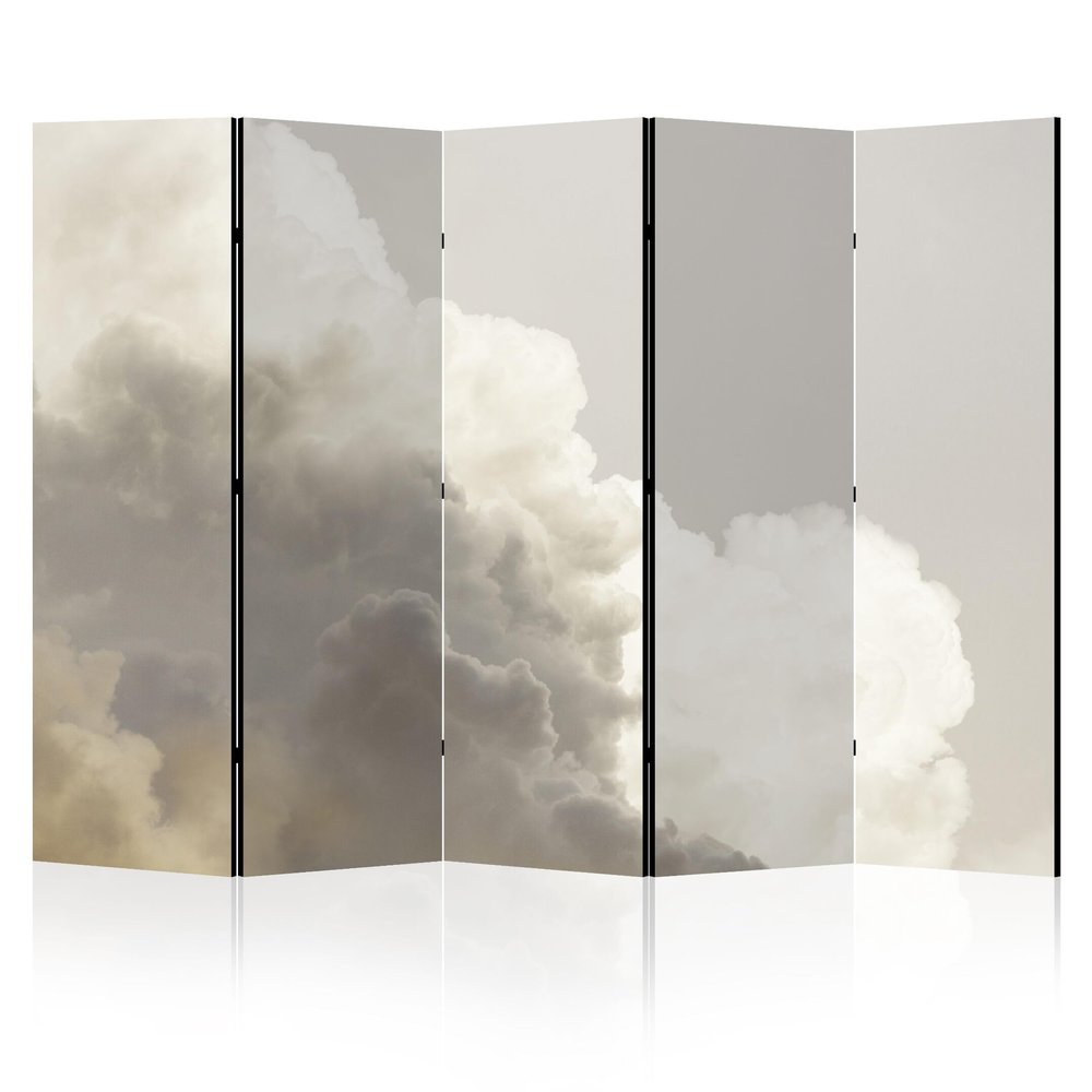 LUMASOUL Folding Room Divider, Single-Sided Print, 225 x 172 cm, Natural