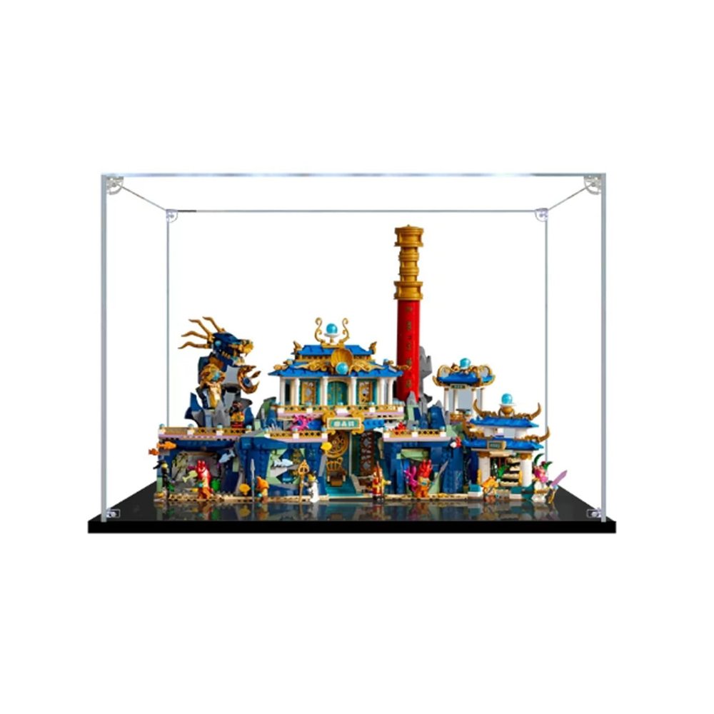 Transparent Acrylic Display Case for LEGO 80049 Dragon Palace Model, Storage and Display Box, Compatible with 80049 Model, Display Case Only, 3 mm