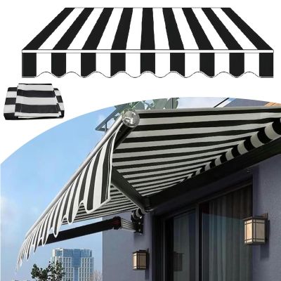 Replacement Fabric for Retractable Patio Awning, Waterproof Polyester Canvas, 3.6 x 3 m