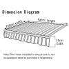 Replacement Fabric for Retractable Patio Awning, Waterproof Polyester Canvas, 3.6 x 3 m view 4