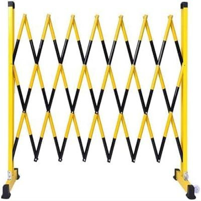 Portable Extendable Safety Barrier with Wheels, 1.2 m x 8 m