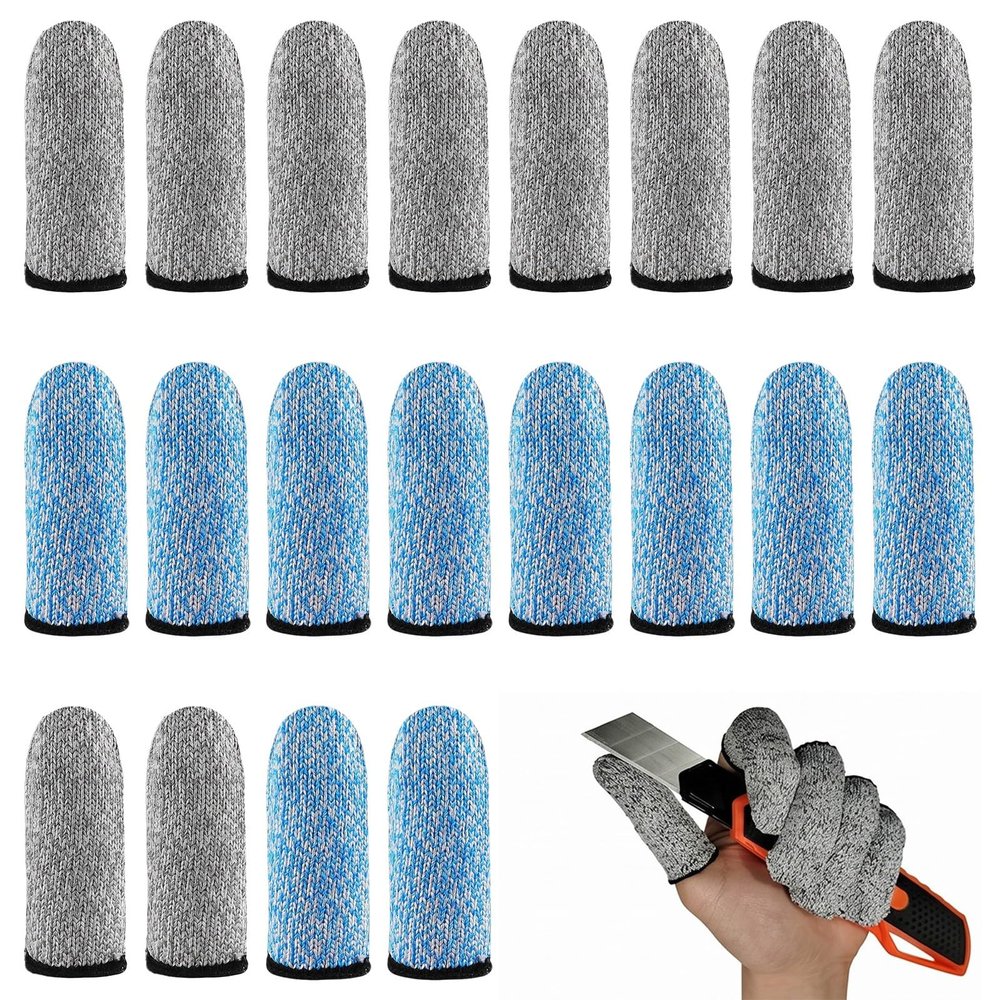 MNYXIS 20-Piece Cut-Resistant Finger Protector Set