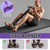 Resistance Band Abdominal Trainer, Multifunctional Foot-Pedal Workout Device, Black view 3
