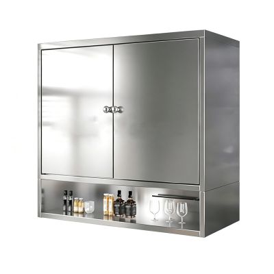 Stainless Steel Wall-Mounted Kitchen Cabinet with Adjustable Shelves