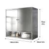 Stainless Steel Wall-Mounted Kitchen Cabinet with Adjustable Shelves view 3