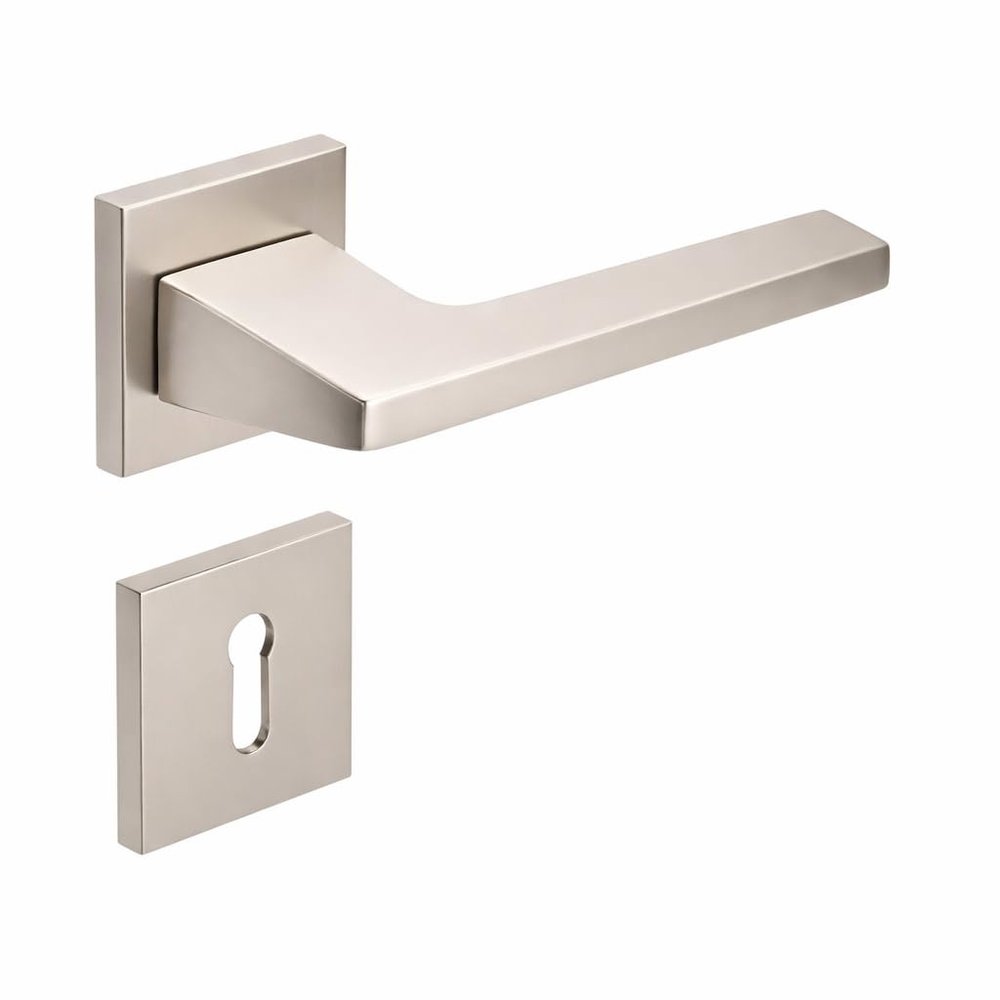 INOVO PULSE Interior Door Handles, Zinc Die-Cast Lever Handle Set, Universal Square Handle, + 17 BB, Matte Nickel