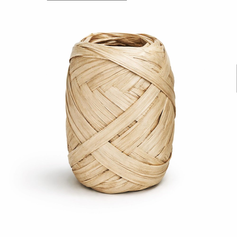 Raffia Paper Ribbon 20m - Natural Beige